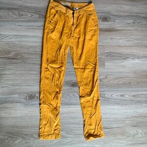 Lightweight mustard corduroy Anthropologie pants, size 24